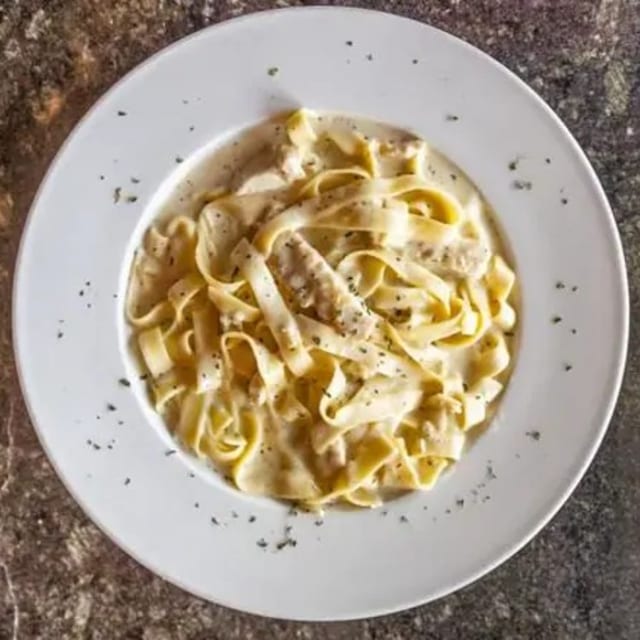 Fettuccine Chicken Alfredo.